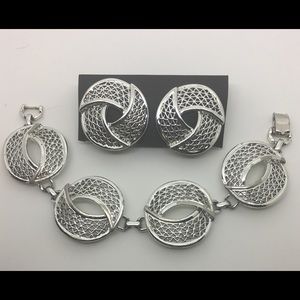 Sarah Coventry Bracelet and Clip Earrings